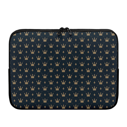 Vintage Crown Pattern Print Laptop Sleeve