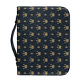 Vintage Crown Pattern Print Leather Bible Cover