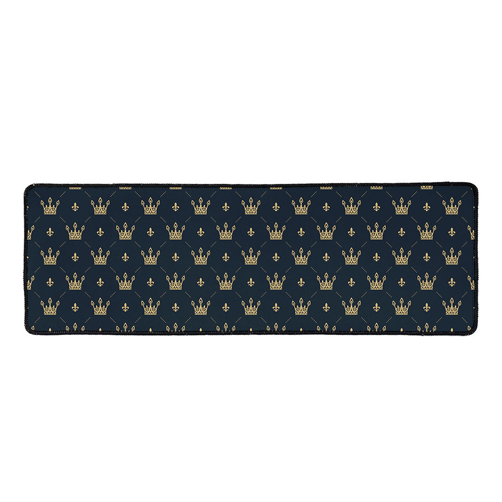 Vintage Crown Pattern Print Long Kitchen Mat