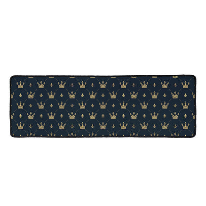 Vintage Crown Pattern Print Long Kitchen Mat