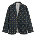 Vintage Crown Pattern Print Men's Blazer