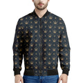 Vintage Crown Pattern Print Men's Bomber Jacket