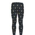 Vintage Crown Pattern Print Men's Leggings