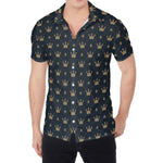 Vintage Crown Pattern Print Men's Shirt