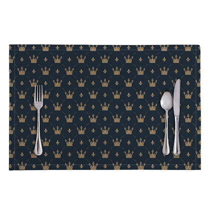 Vintage Crown Pattern Print Placemat