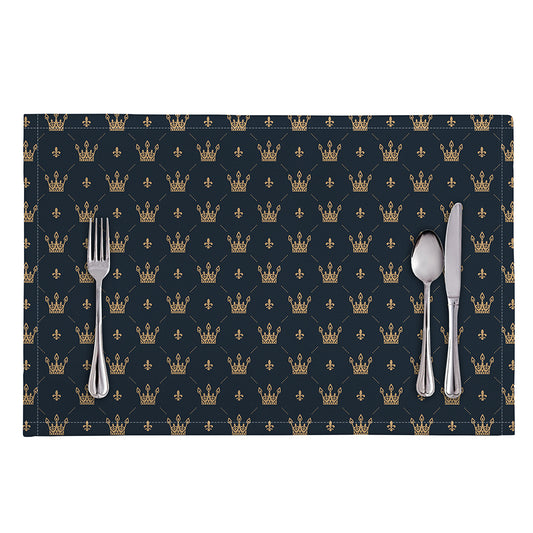 Vintage Crown Pattern Print Placemat