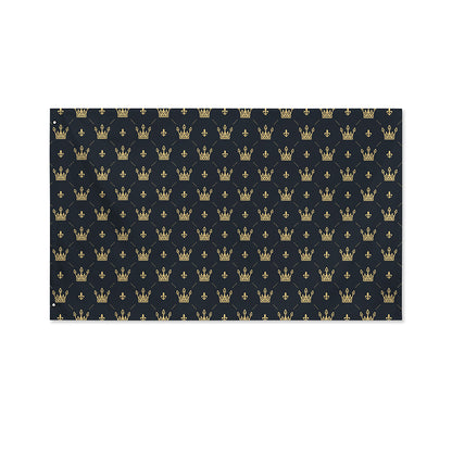 Vintage Crown Pattern Print Polyester Flag
