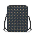 Vintage Crown Pattern Print Rectangular Crossbody Bag
