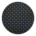 Vintage Crown Pattern Print Round Blanket