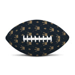 Vintage Crown Pattern Print Rugby Ball