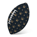 Vintage Crown Pattern Print Rugby Ball