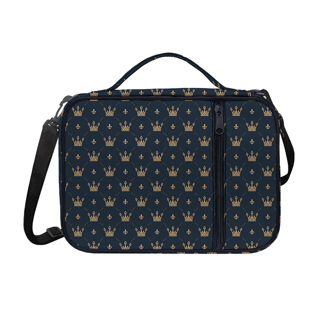 Vintage Crown Pattern Print Shoulder Strap Bible Bag