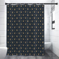 Vintage Crown Pattern Print Shower Curtain
