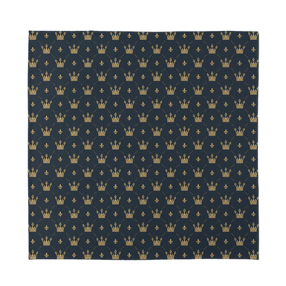 Vintage Crown Pattern Print Silk Bandana