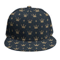Vintage Crown Pattern Print Snapback Cap