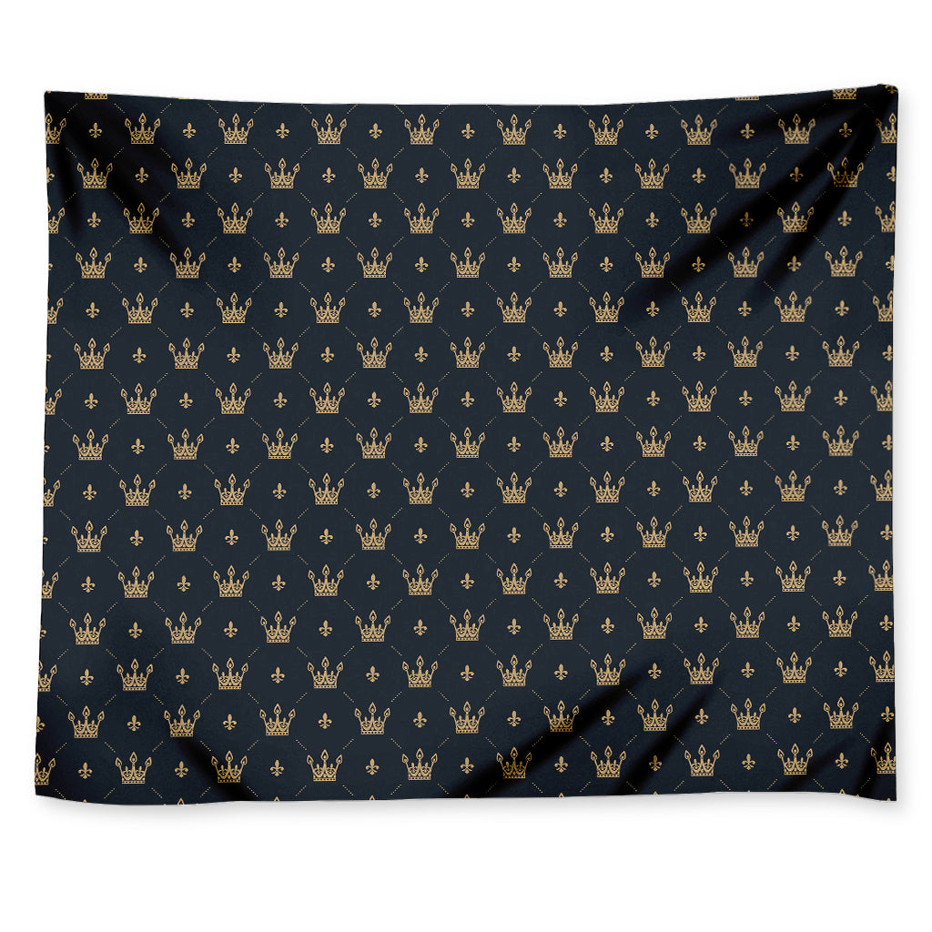 Vintage Crown Pattern Print Tapestry