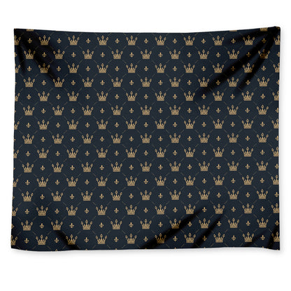 Vintage Crown Pattern Print Tapestry