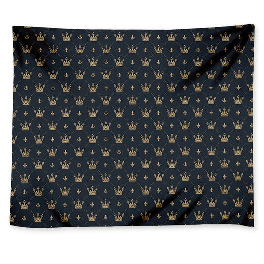 Vintage Crown Pattern Print Tapestry
