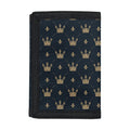 Vintage Crown Pattern Print Trifold Wallet