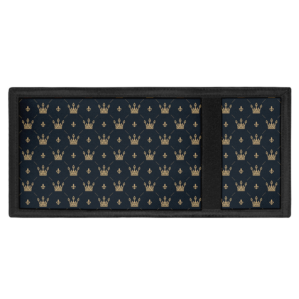 Vintage Crown Pattern Print Trifold Wallet