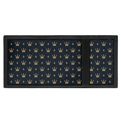 Vintage Crown Pattern Print Trifold Wallet