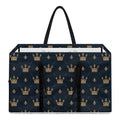 Vintage Crown Pattern Print Utility Tote Bag