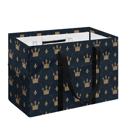 Vintage Crown Pattern Print Utility Tote Bag