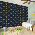 Vintage Crown Pattern Print Wall Sticker