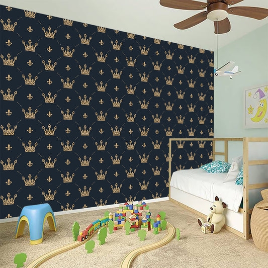 Vintage Crown Pattern Print Wall Sticker