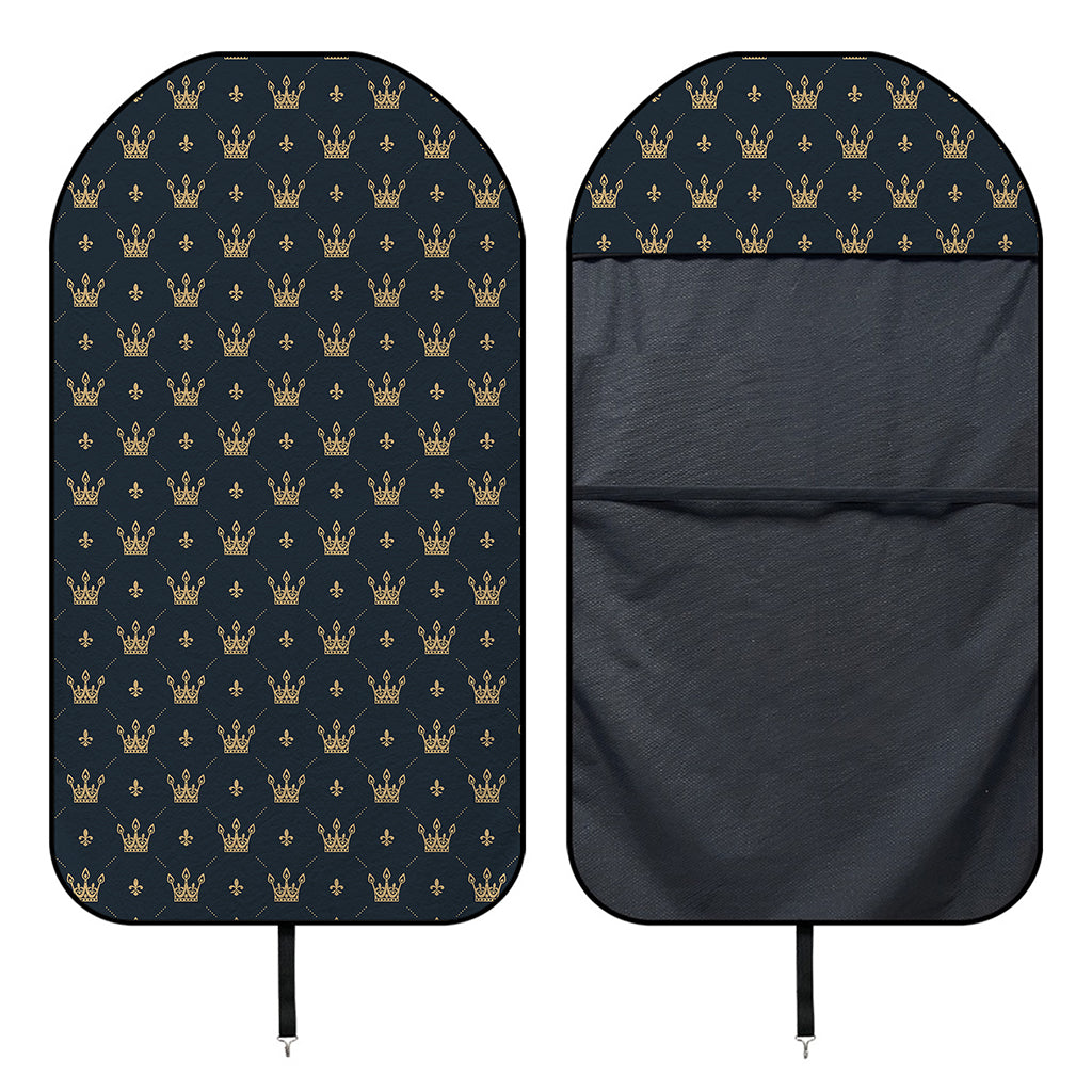 Vintage Crown Pattern Print Waterproof Car Seat Cover