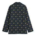 Vintage Crown Pattern Print Women's Blazer