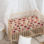 Vintage Cupcake Pattern Print Baby Crib Sheet