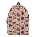 Vintage Cupcake Pattern Print School Backpack