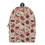 Vintage Cupcake Pattern Print Backpack