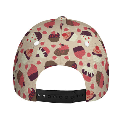 Vintage Cupcake Pattern Print Baseball Cap