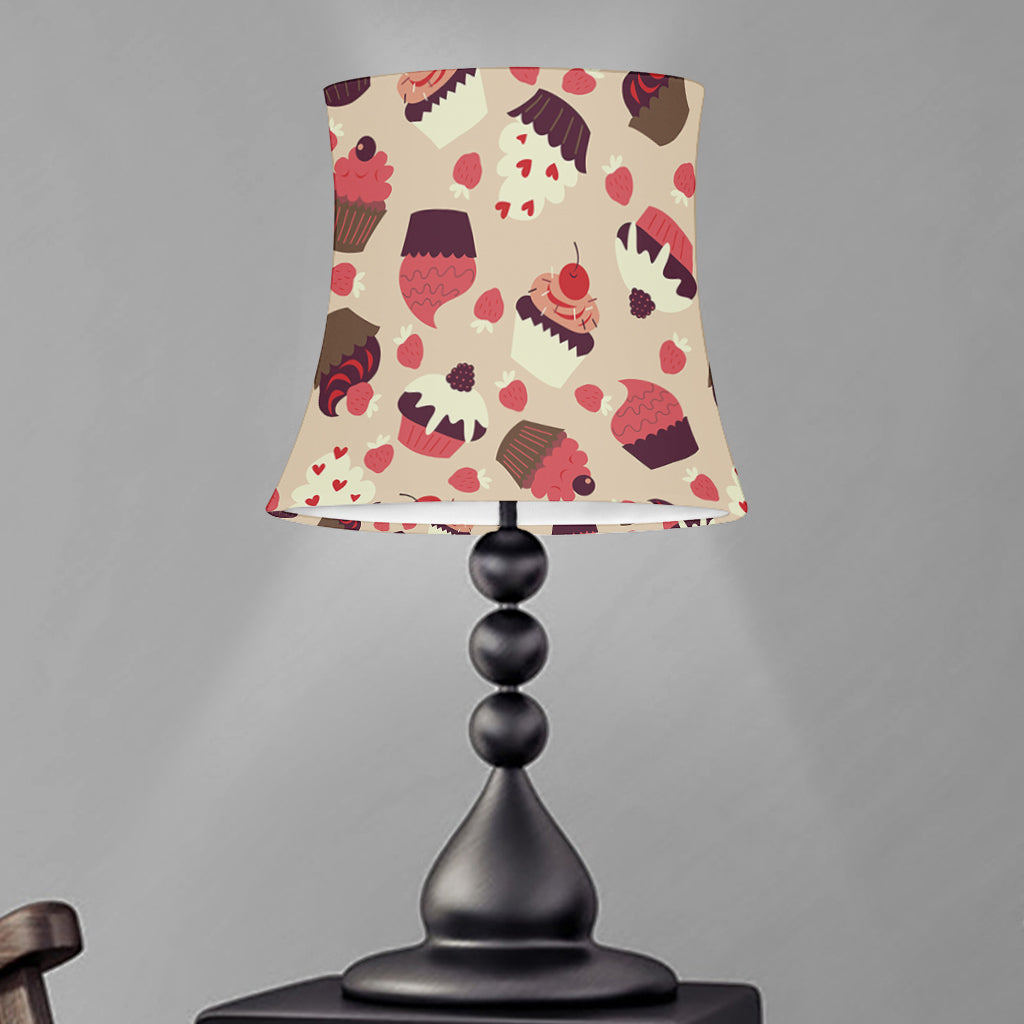 Vintage Cupcake Pattern Print Bell Lamp Shade