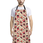 Vintage Cupcake Pattern Print Bib Apron With Pocket