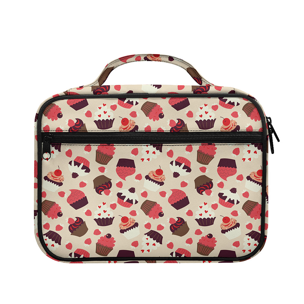 Vintage Cupcake Pattern Print Briefcase Bible Bag