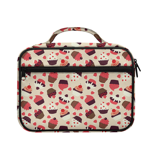 Vintage Cupcake Pattern Print Briefcase Bible Bag