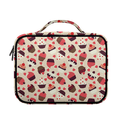 Vintage Cupcake Pattern Print Briefcase Bible Bag