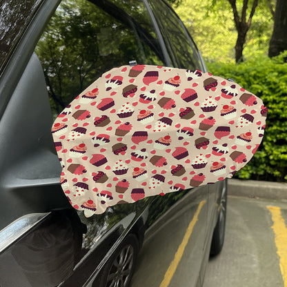 Vintage Cupcake Pattern Print Car Side Mirror Covers