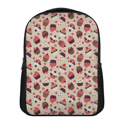 Vintage Cupcake Pattern Print Casual Backpack