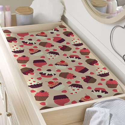 Vintage Cupcake Pattern Print Changing Pad Cover