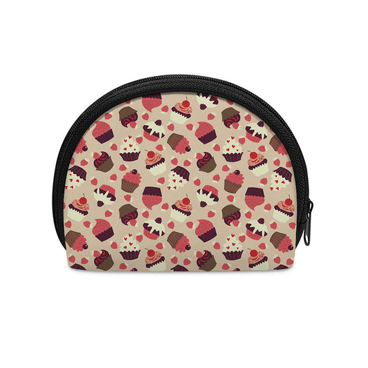 Vintage Cupcake Pattern Print Coin Purse