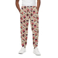 Vintage Cupcake Pattern Print Cotton Sweatpants
