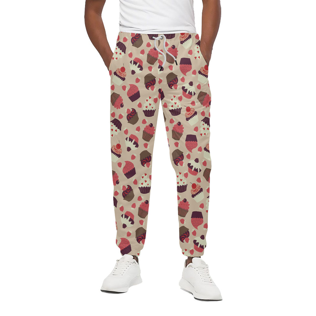 Vintage Cupcake Pattern Print Cotton Pants