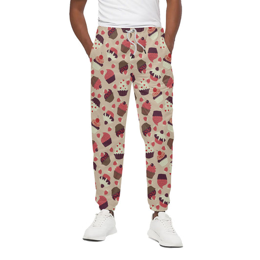 Vintage Cupcake Pattern Print Cotton Pants