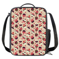 Vintage Cupcake Pattern Print Crossbody Lunch Bag