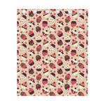 Vintage Cupcake Pattern Print Curtain