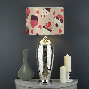 Vintage Cupcake Pattern Print Drum Lamp Shade